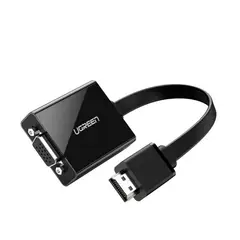 UGREEN - Convertidor HDMIVGA 1080P60HZ MH PUERTO JACK 35MM NEGRO