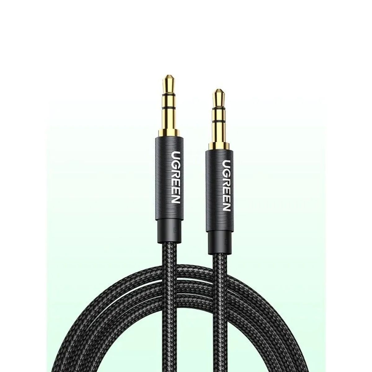 UGREEN - Cable Audio Auxiliar JACK 35MM MM TRENZADO 1M NEGRO