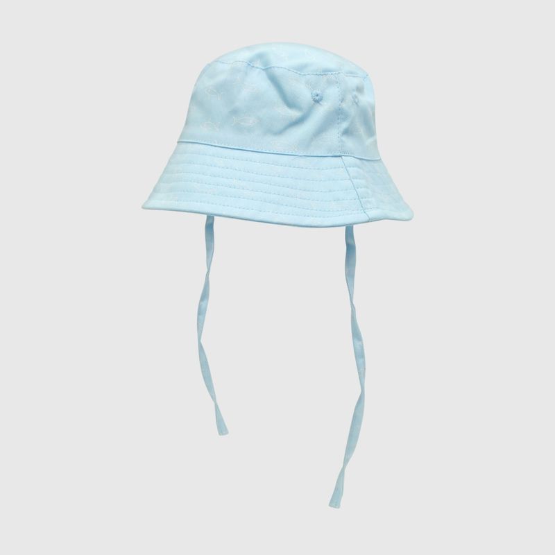 COLLOKY - Sombrero de bebé niño de gabardina celeste (0 a 9 meses) M