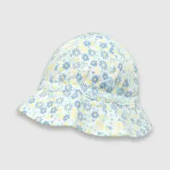 COLLOKY - Sombrero de bebé niña de algodón celeste (0 a 9 meses) M
