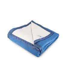 EL CASTILLO FRAZADAS - Frazada 70% Lana, 30% Acrílico Azul 2,5 plazas