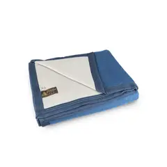 EL CASTILLO FRAZADAS - Frazada 100% Lana Virgen Azul 1 plaza