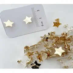 GENERICO - Set De 6 Pares De Bases De Aros Con Baño De Oro Modelos 6