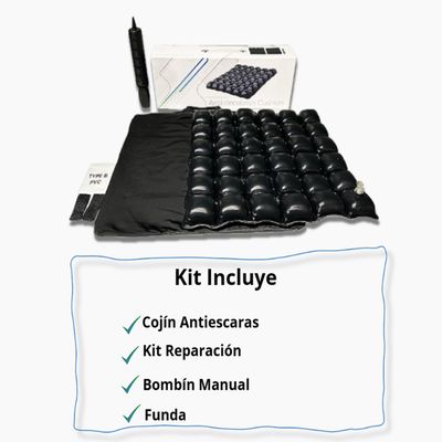 Imagen 2 del producto Cojin Antiescaras Flotacion Seca Celdas De Aire Con Funda