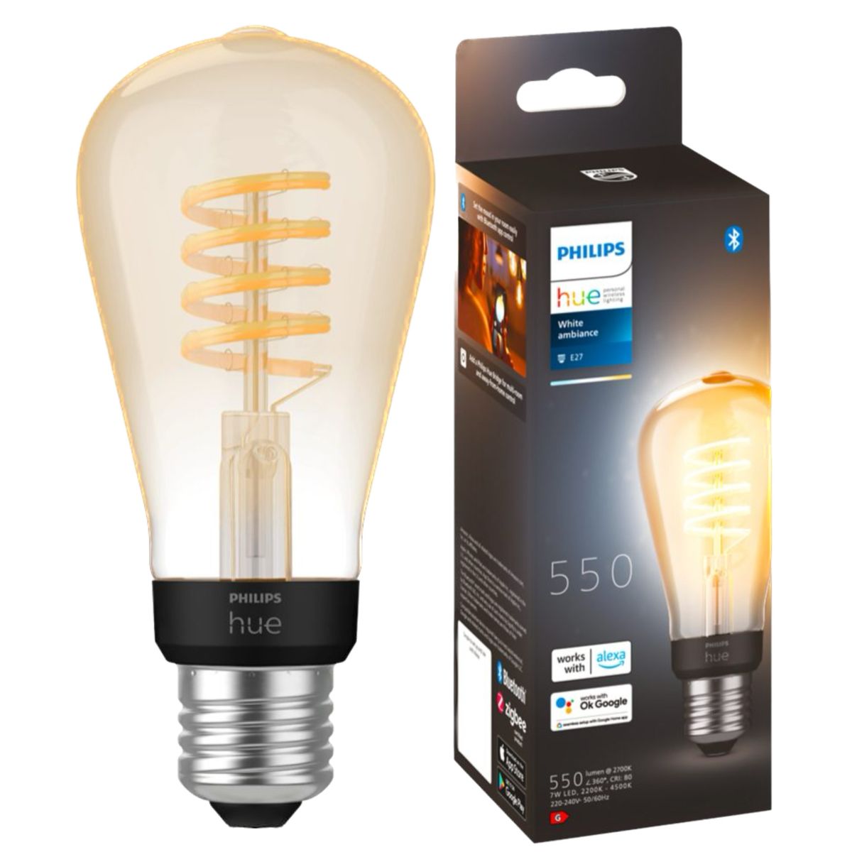 PHILIPS HUE - Philips Hue White Ambience ST64 Calido a Frio Filamento Vintage E27