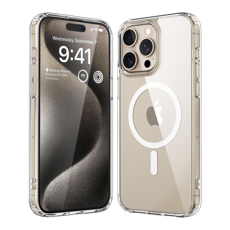 GENERICO - Carcasa Transparente Con Magsafe Para iPhone 15 Pro Max