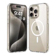 GENERICO - Carcasa Transparente Con Magsafe Para iPhone 15 Pro Max