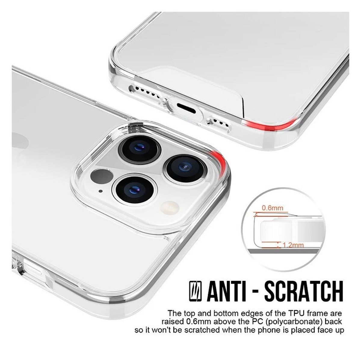 GENERICO - Carcasa Transparente Slim Para iPhone 15 Pro Max