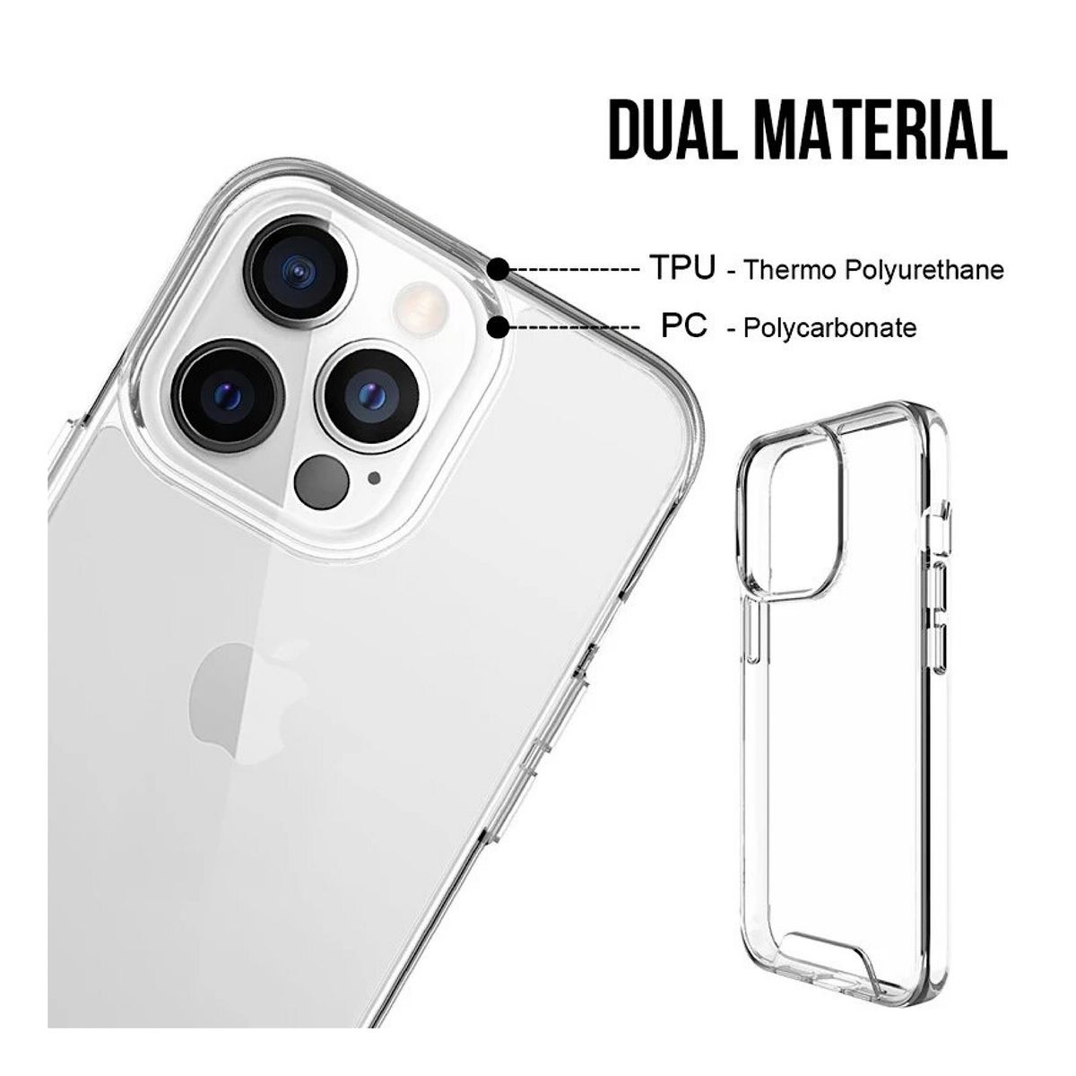 GENERICO - Carcasa Transparente Slim Para iPhone 15 Pro