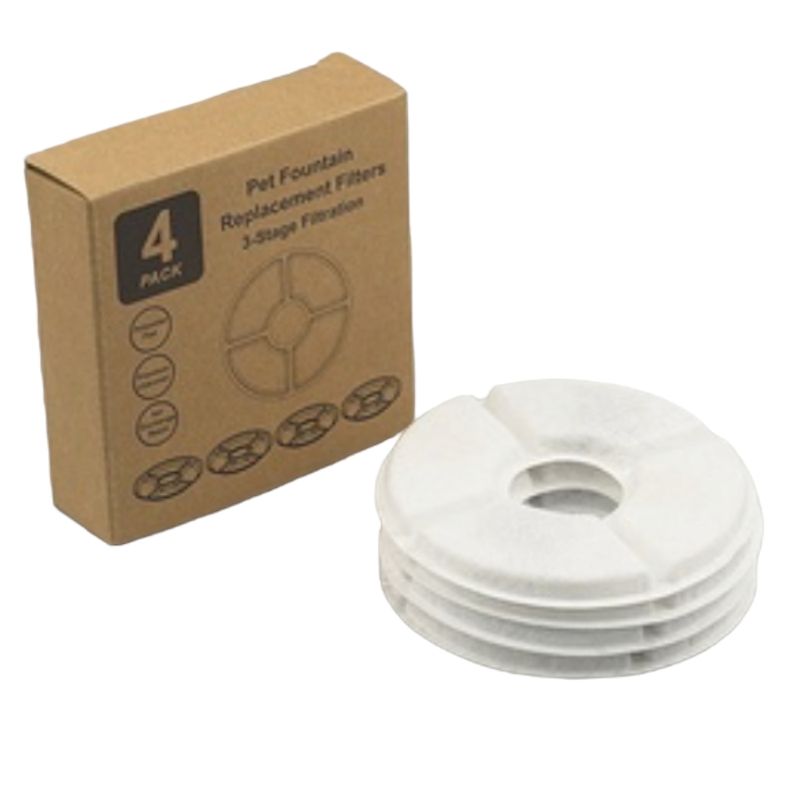 GENERICO - Pack x4 filtros para bebedero  fuente de agua eléctrico