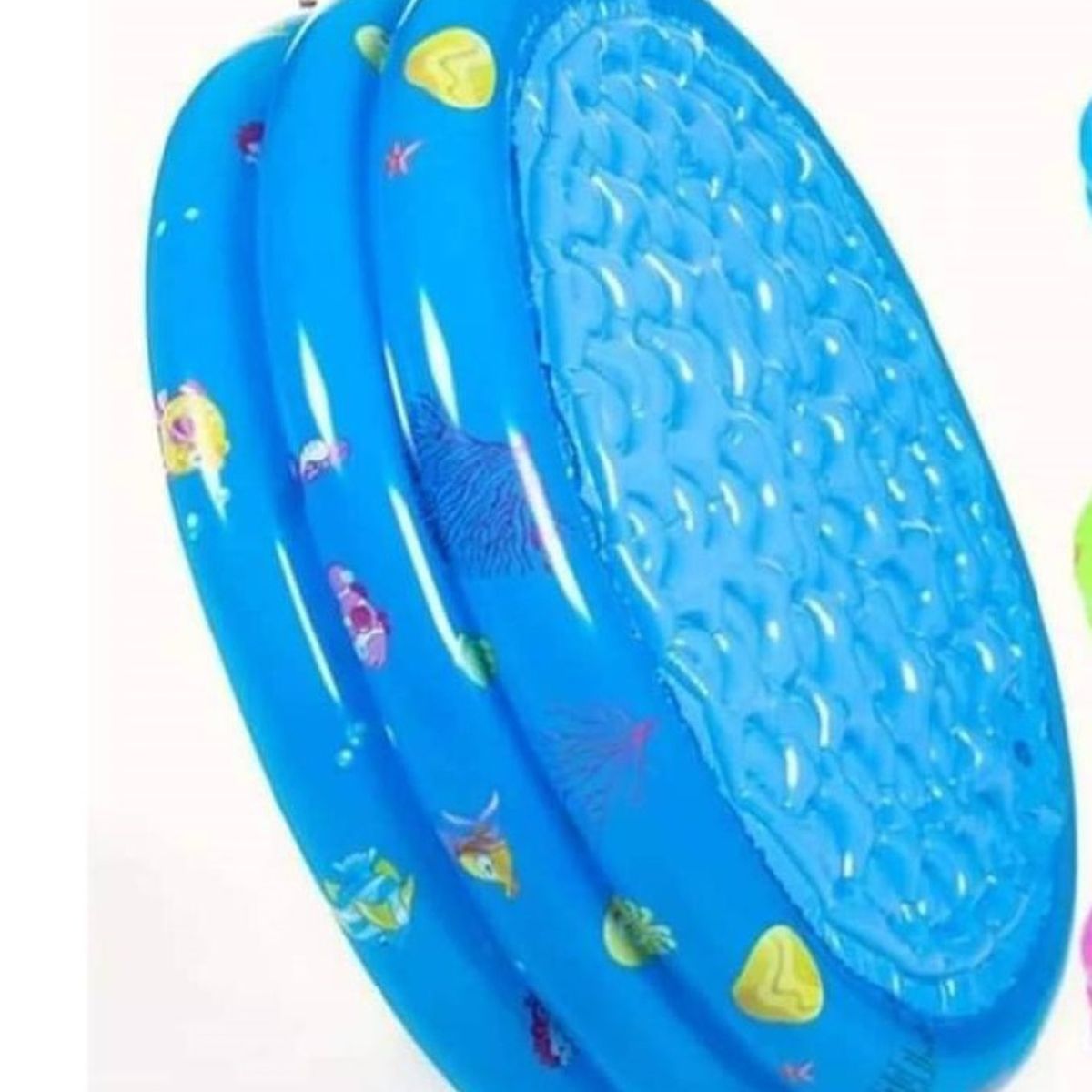 ANGELES DEL HOGAR - Piscina Inflable Para niños 3 Anillos 90cm Azul