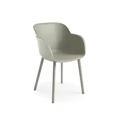ROCA NEGRA - Silla Shell P XL de polipropileno reforzado con fibra de vidrio Cement Gray