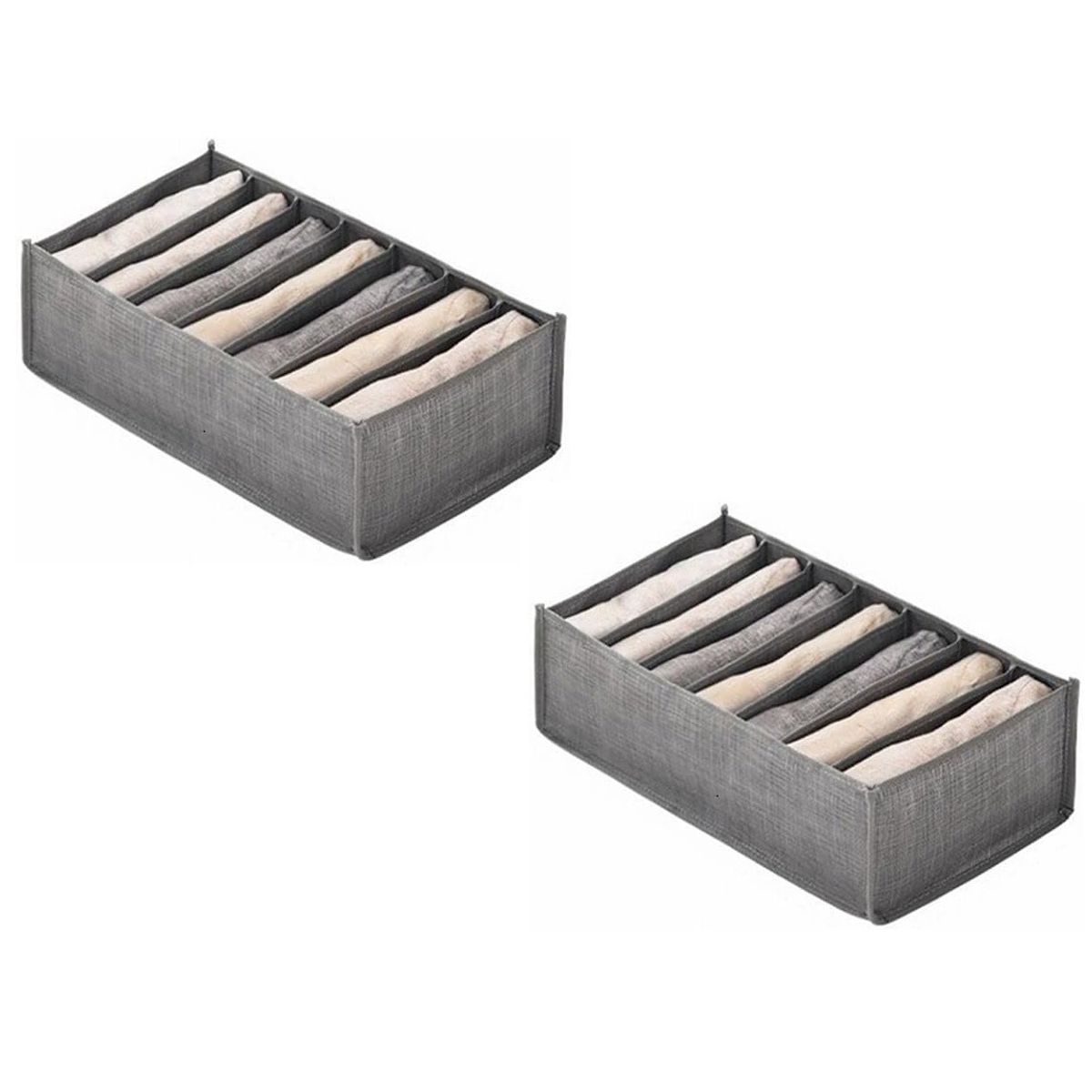 ARCA SHOPPING - Pack X2 Organizador De Ropa Organizador Ropa Interior 7 Divisiones