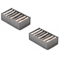 Pack X2 Organizador De Ropa Organizador Ropa Interior 7 Divisiones