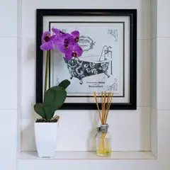 VADELL - Orquídea morada de 52 cm en macetero plástico Home.