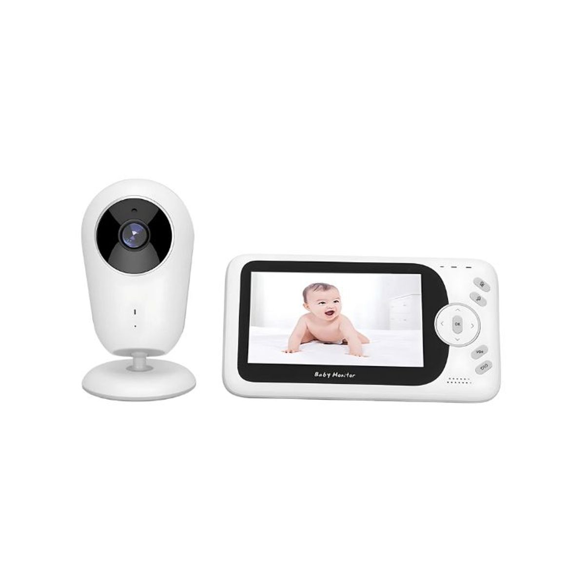 CRUSEC - Camara Monitor de Vídeo Para Bebés Portatil Con Musica