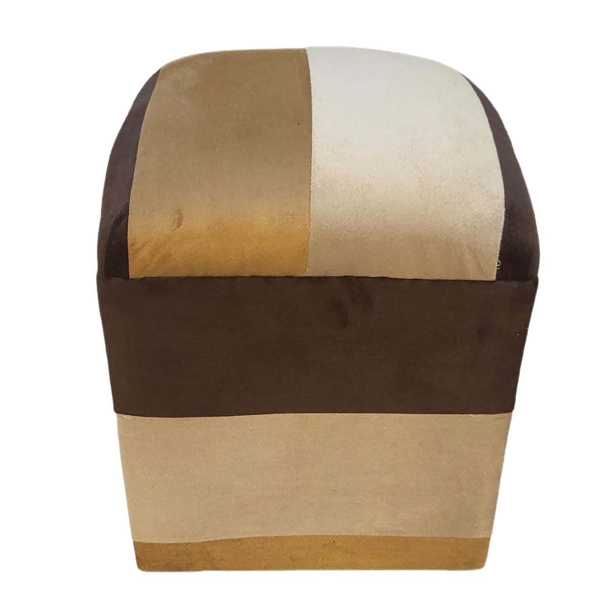 GENERICO - Pouf Bicolor Felpa 35x35x42 Muebles Rimar