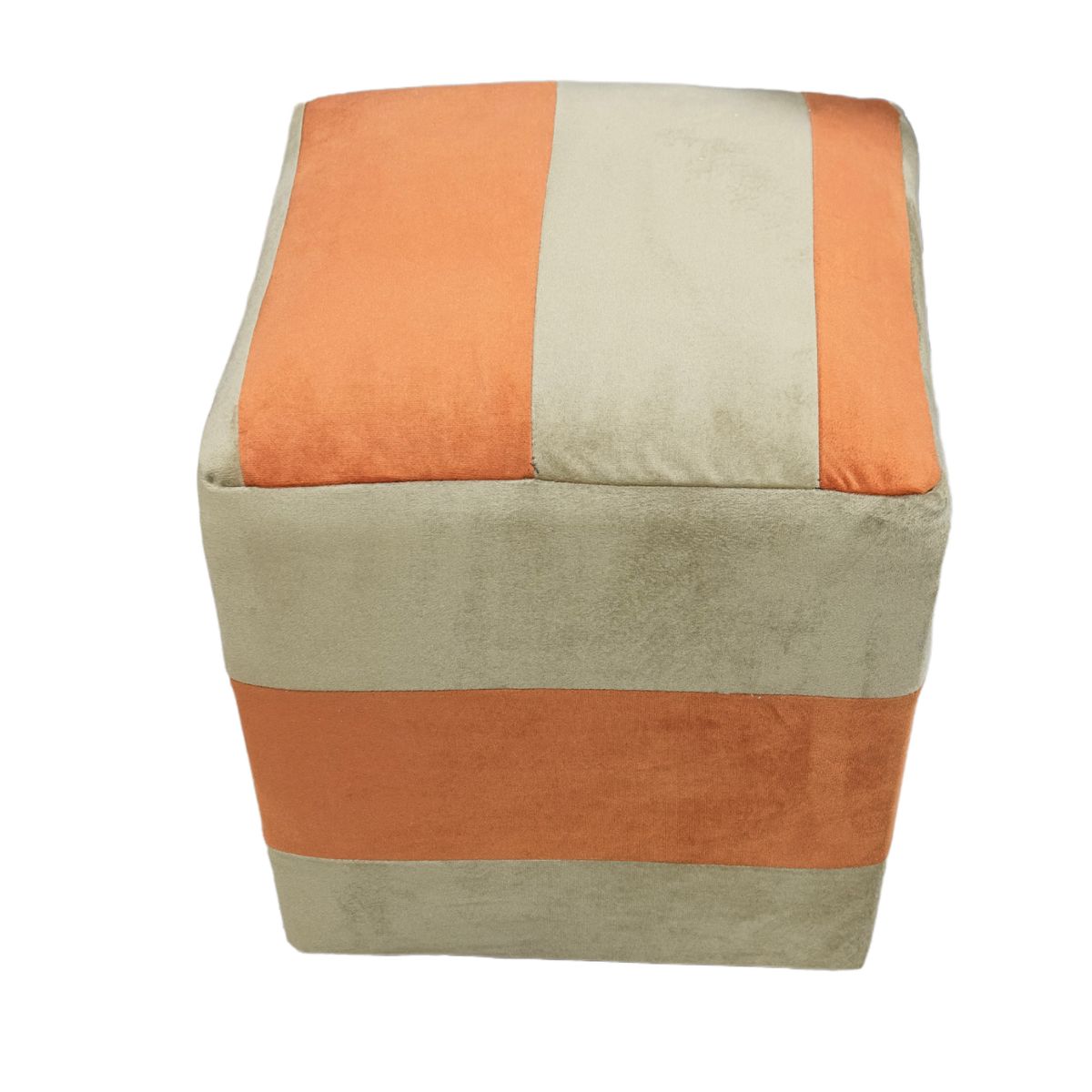 GENERICO - Pouf Bicolor Felpa 35x35x42 Muebles Rimar