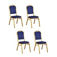 Pack 4 Silla Tapizada Eventos Fiestas Conferencias Comedor - AZUL