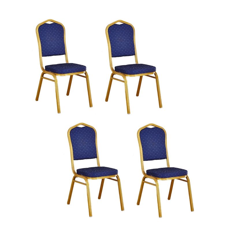 CRUSEC - Pack 4 Silla Tapizada Eventos Fiestas Conferencias Comedor - AZUL