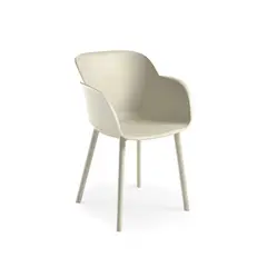 ROCA NEGRA - Silla Shell P XL de polipropileno reforzado con fibra de vidrio color Beige