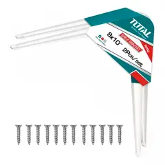 TOTAL TOOLS - Soporte Escuadra Para Repisa Estante 8''x10'' 2 Unds Total