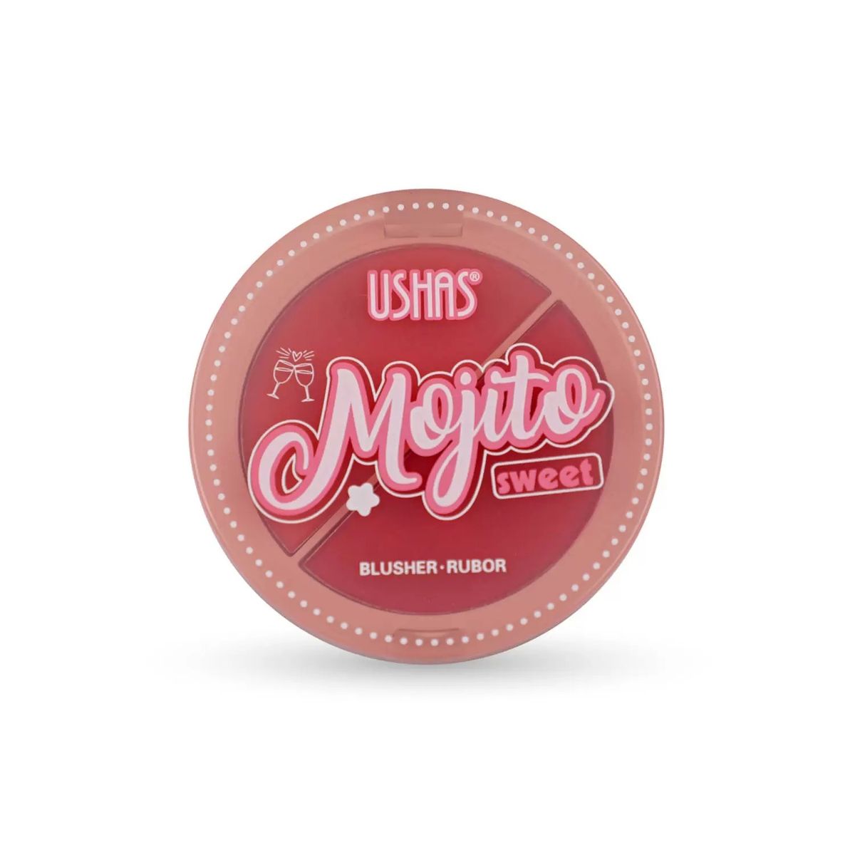 USHAS - Rubor Compacto Blusher Ushas Mojito 2 Tonos Maquillaje.