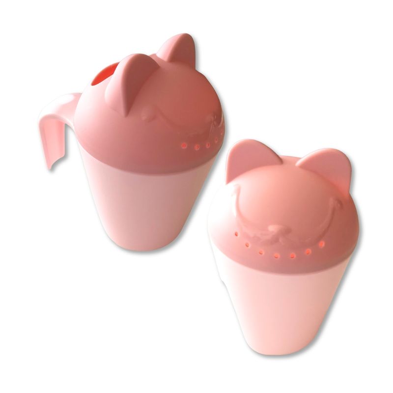 GENERICO - Jarra Regadera Bebé y Niños Para el Baño Gatito Rosa