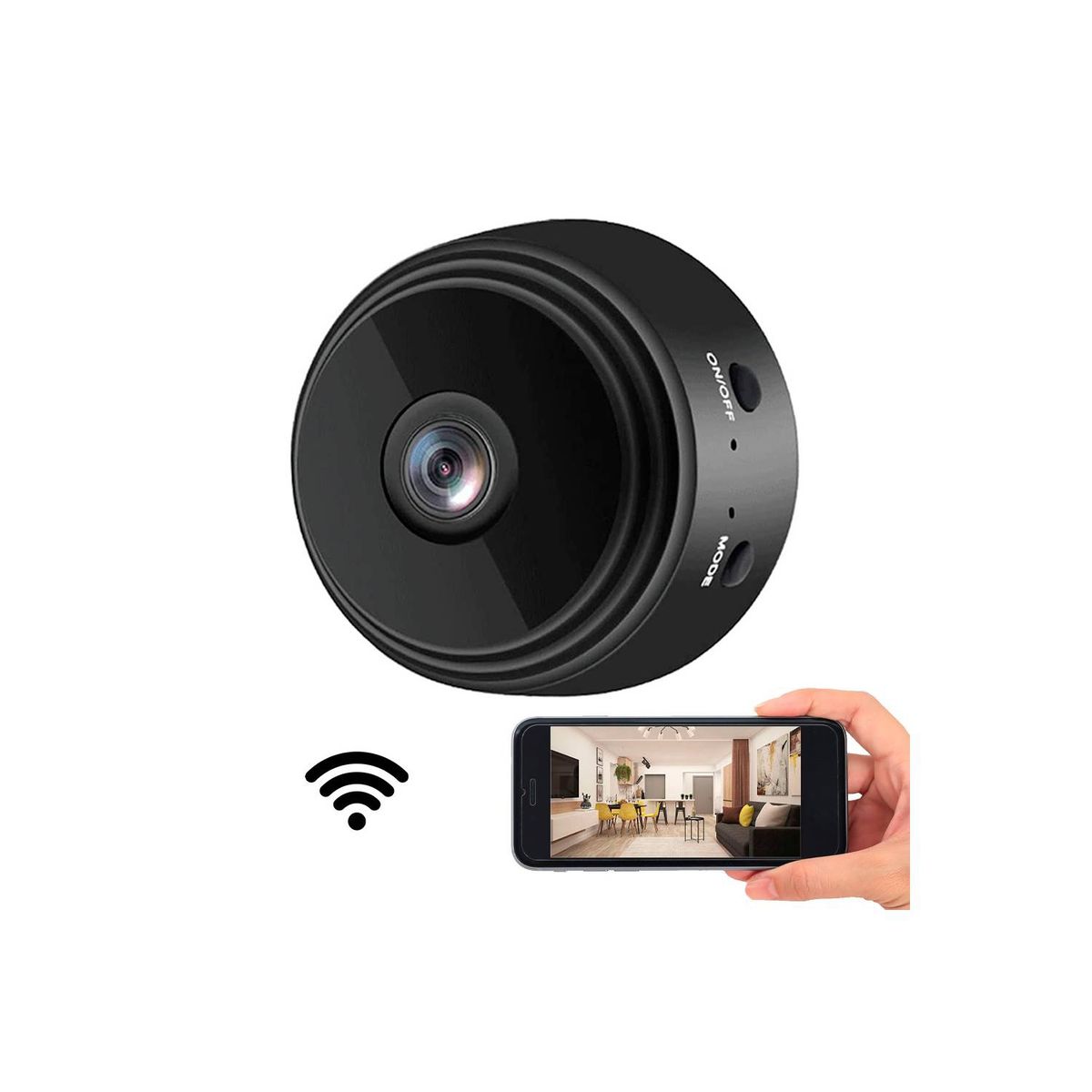 GENERICO - Mini Cámara de Seguridad A9 Inalámbrica WiFi 1080P P2P