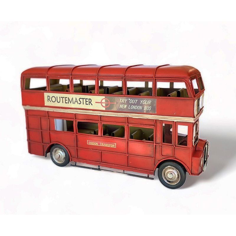 MONTREAL - Bus Inglés A Escala, Colección Decoración Vintage En Fierro.
