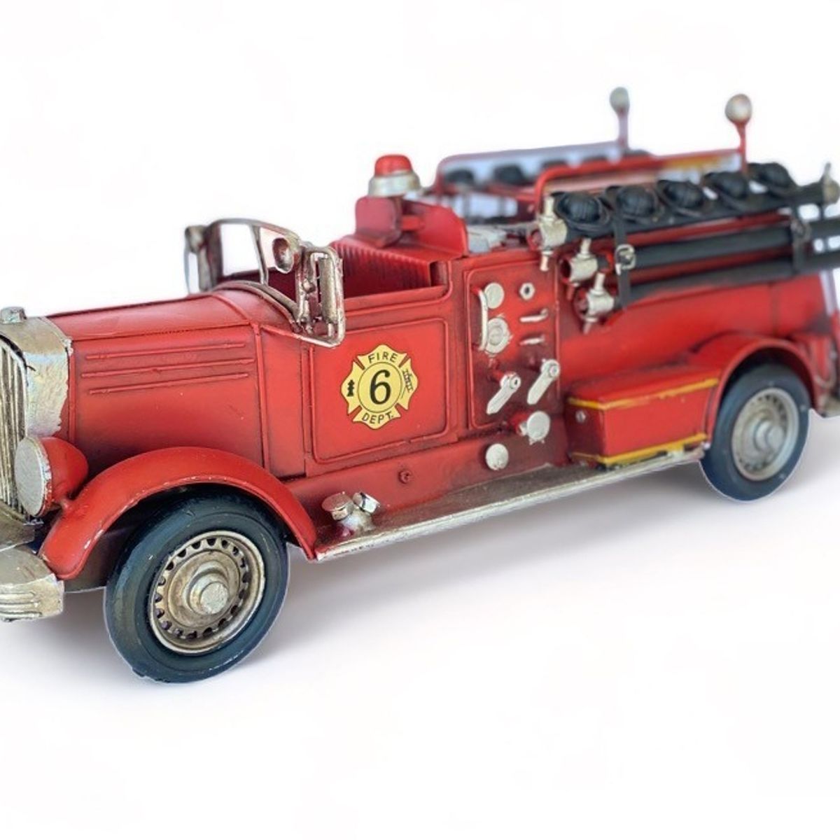 MONTREAL - Camión De Bomberos A Escala, Decoración Vintage En Fierro.