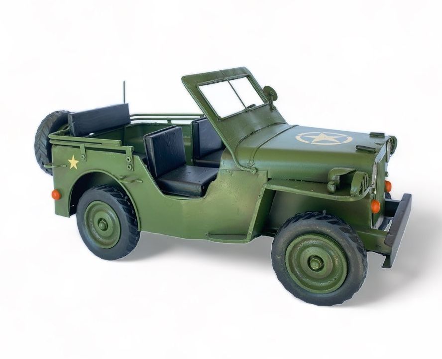 Jeep Willys A Escala Coleccion Decoracion Vintage En Fierro