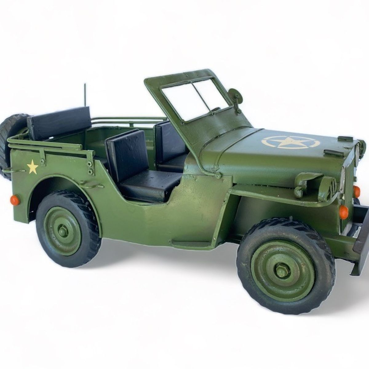 MONTREAL - Jeep Willys A Escala Colección Decoración Vintage En Fierro