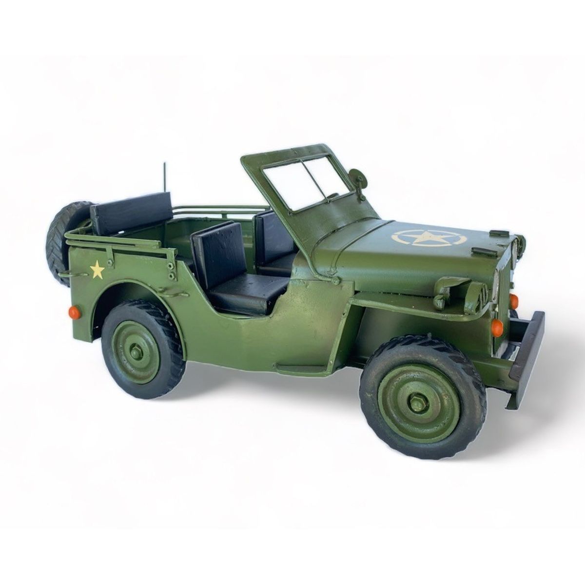 MONTREAL - Jeep Willys A Escala Colección Decoración Vintage En Fierro