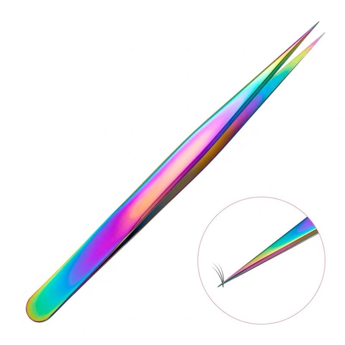 GENERICO - Pinza Recta Profesional Para Pestañas Tornasol