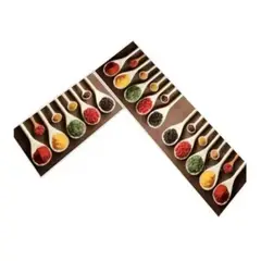 GENERICO - Set 2 Alfombras Cocina Pie De Cama Deco Baño Antideslizante