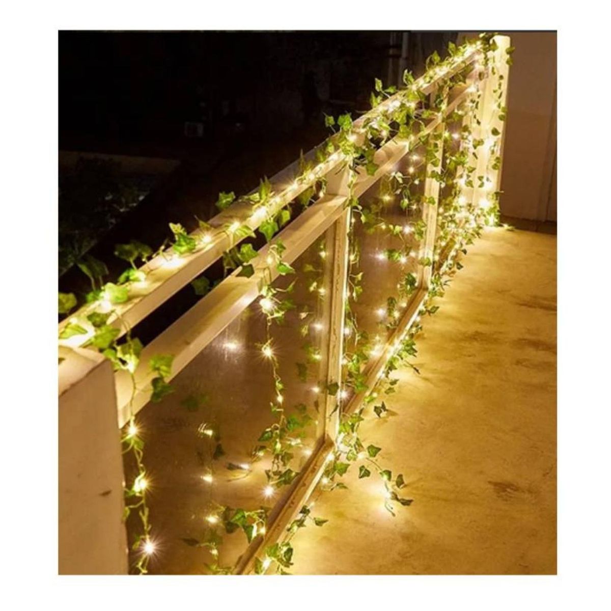 GENERICO - Guirnalda Solar De Hojas De Luz Led 2x1 Metro Pack 2