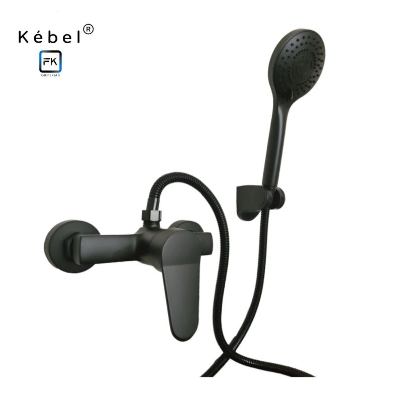 GENERICO - Llave Monomando Ducha Matte Black Kébel FK.