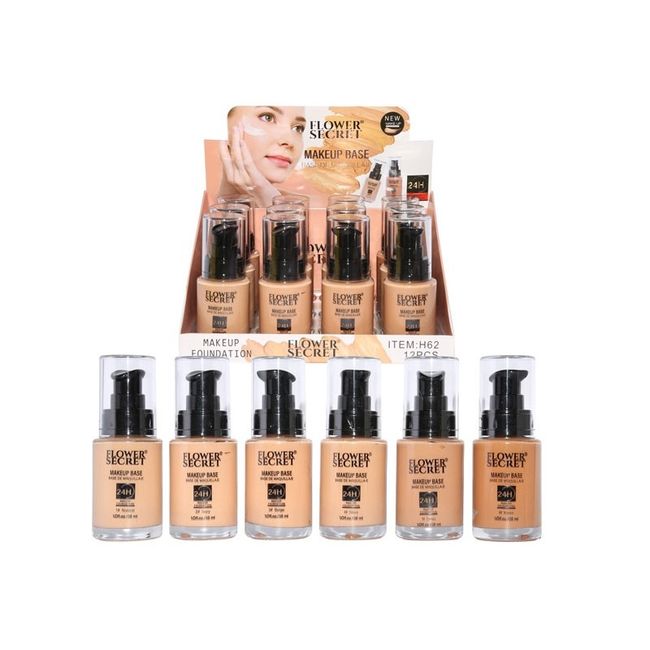 FLOWER SECRET - Base De Maquillaje Liquida Tono Beige Unidad.