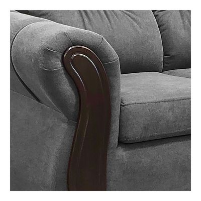 Imagen 2 del producto Sofá Con Resorte Estructural 3 Cuerpos Taurus Chenille Gris