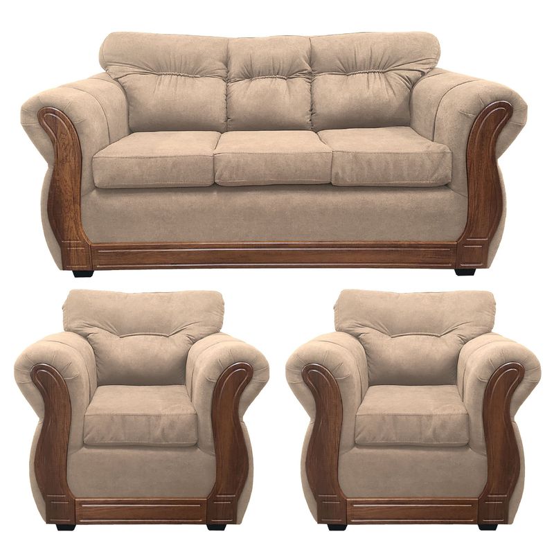 AMERICA DECORA - Juego de living 3-1-1 Taurus X Beige