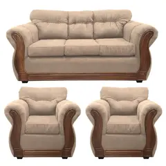 AMERICA DECORA - Juego de living 3-1-1 Taurus X Beige