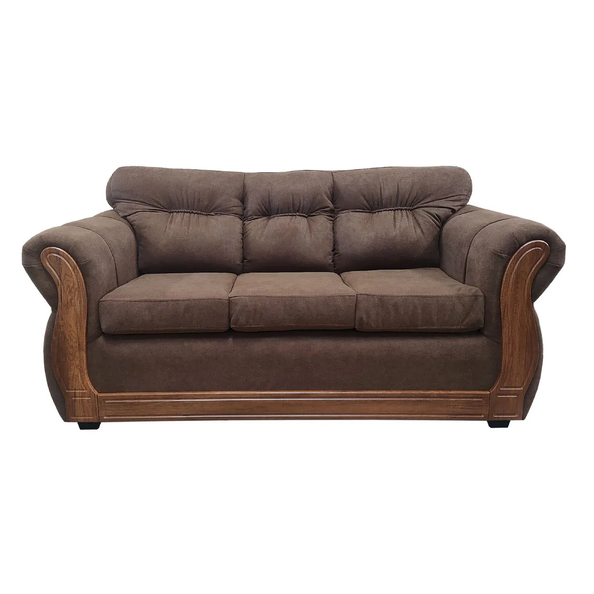 AMERICA DECORA - Sofá Con Resorte Estructural 3 Cuerpos Taurus X Café