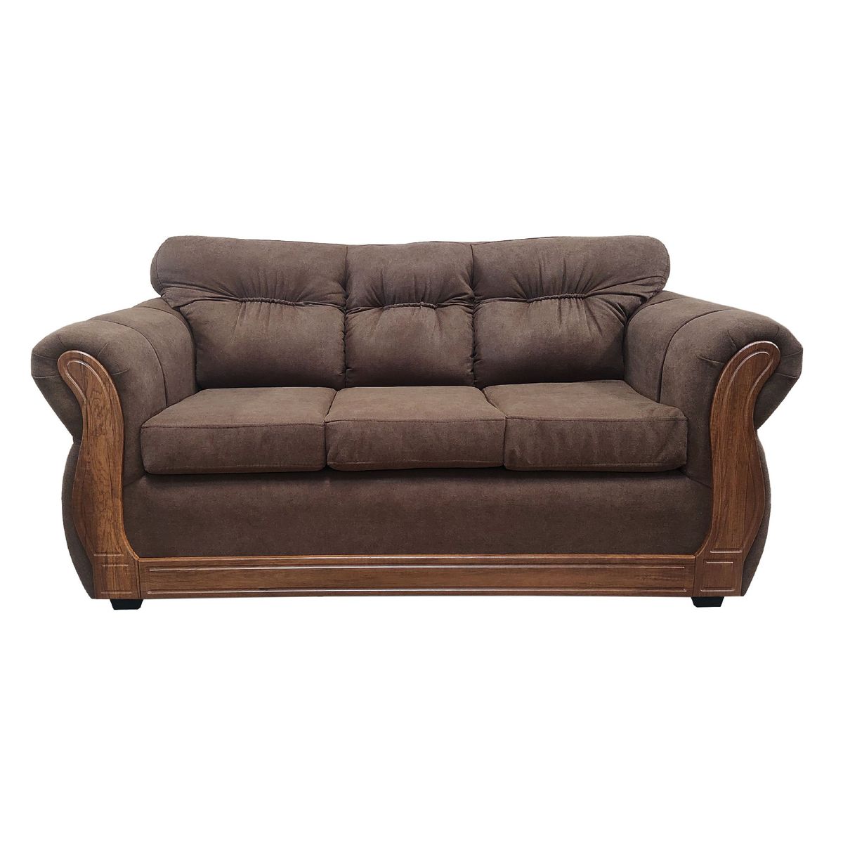 AMERICA DECORA - Sofá Con Resorte Estructural 3 Cuerpos Taurus X Café