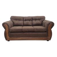 Sofá Con Resorte Estructural 3 Cuerpos Taurus X Café