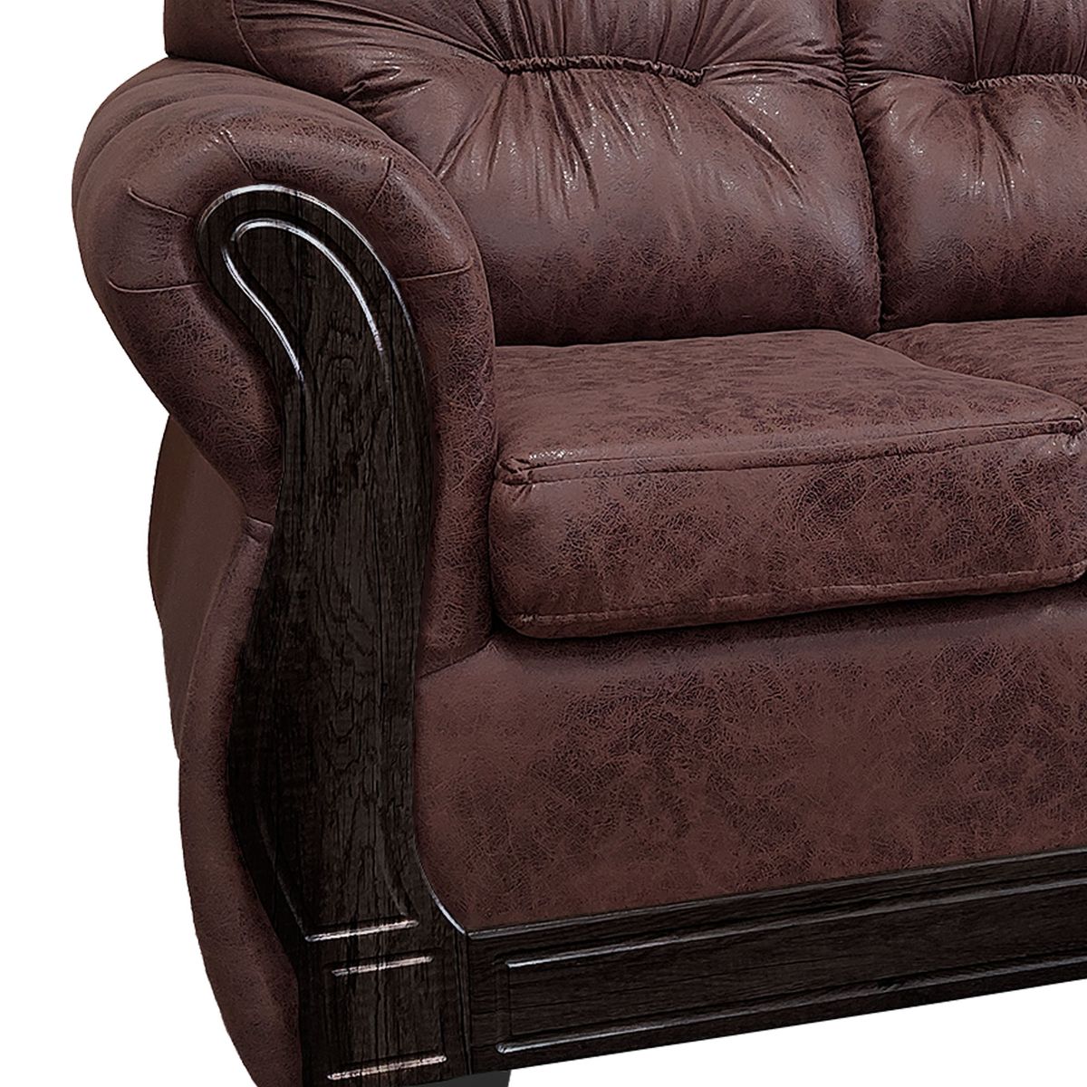 AMERICA DECORA - Living Con Respaldo Confortable 5 Cuerpos Taurus 3+1+1 Envejecido