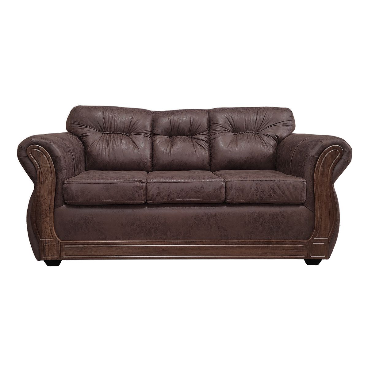 AMERICA DECORA - Sofá Con Respaldo Confortable 3 Cuerpos Taurus Envejecido X