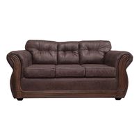 Sofá Con Respaldo Confortable 3 Cuerpos Taurus Envejecido X