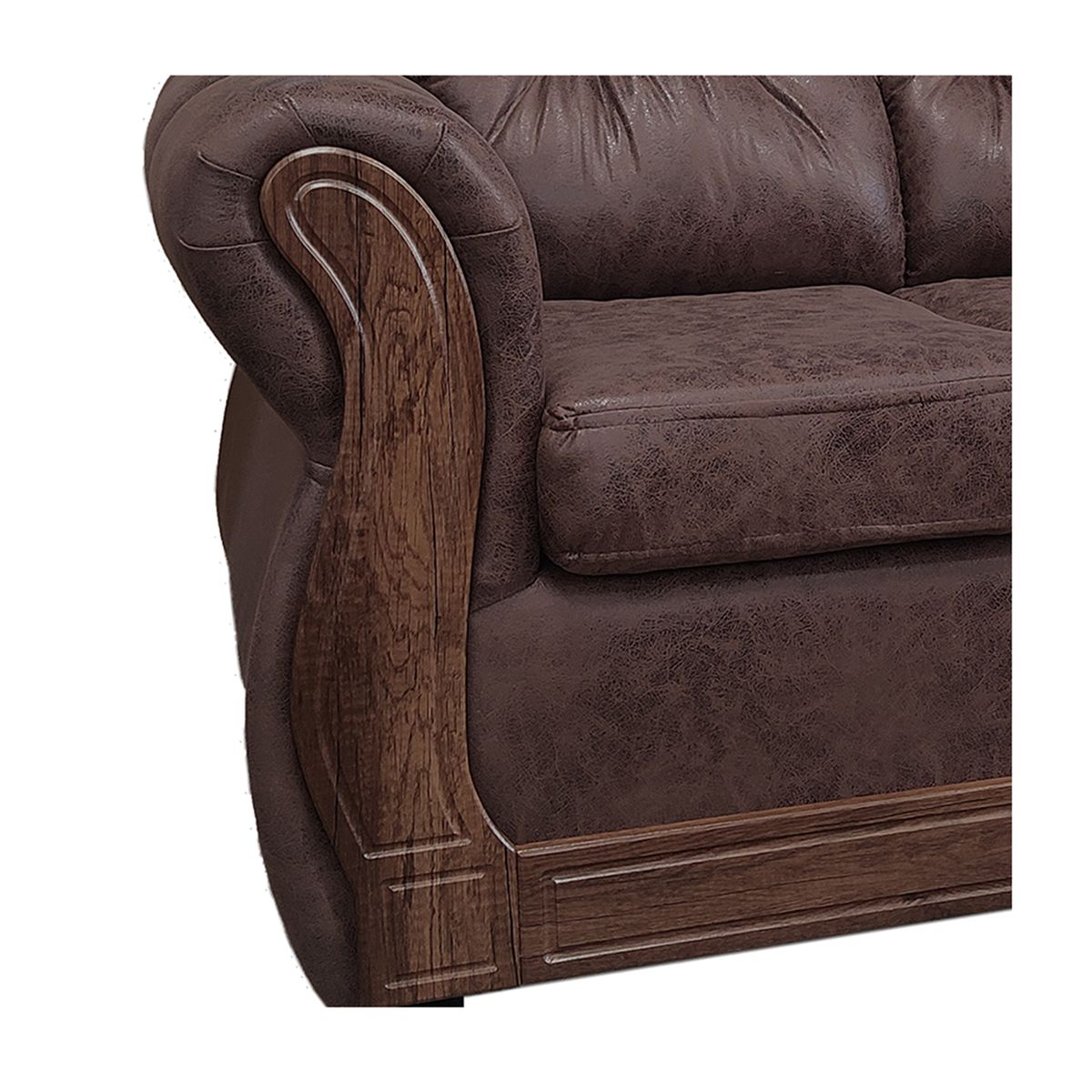 AMERICA DECORA - Sofá Con Respaldo Confortable 3 Cuerpos Taurus Envejecido X