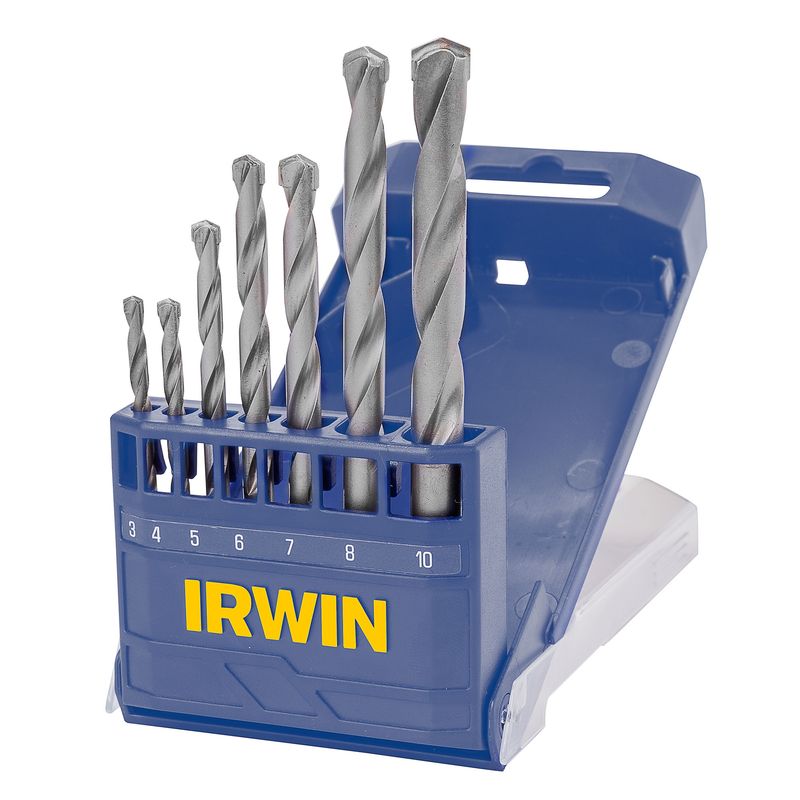 IRWIN - Set 7 brocas Concreto 3, 4, 5, 6, 7, 8, 10mm IRWIN